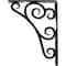 Ekena Millwork Tristan Wrought Iron Bracket, (Single center brace), Antiqued Pale Gold 1 1/2"W x 5 1/2"D x 8"H BKTM01X05X08STNAPG - alternate 5